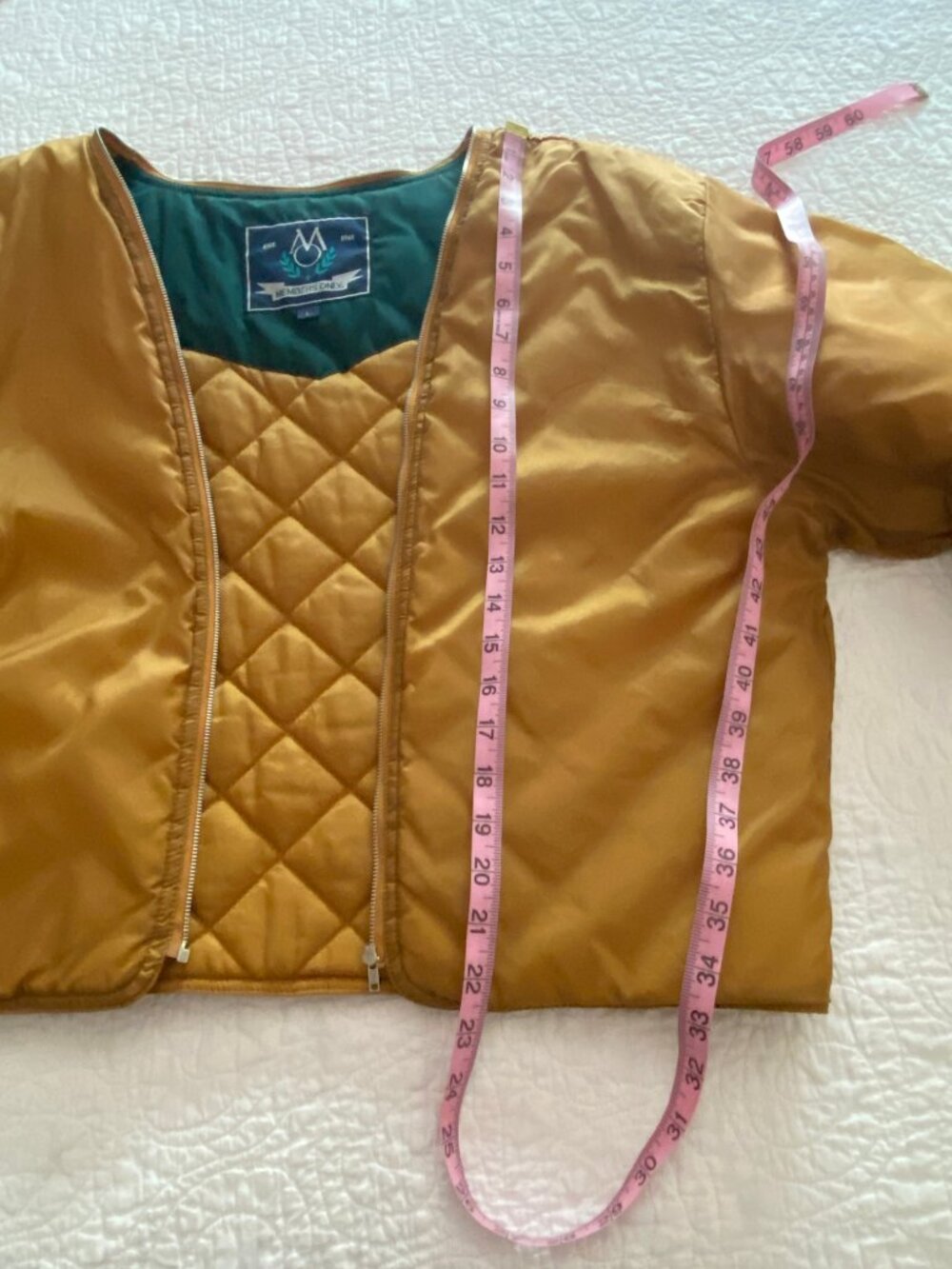 Vintage Members Only Racer Jacket Zip-In Quilted Liner Insert - Size: Men’s L - Picture 9 of 12